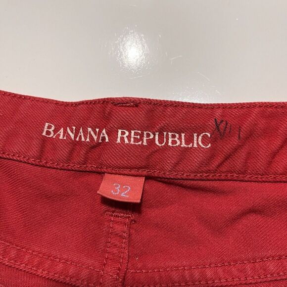 Banana Republic Red Mid Rise Jeans Skinny Jeans Size 32/12 - Picture 3 of 10
